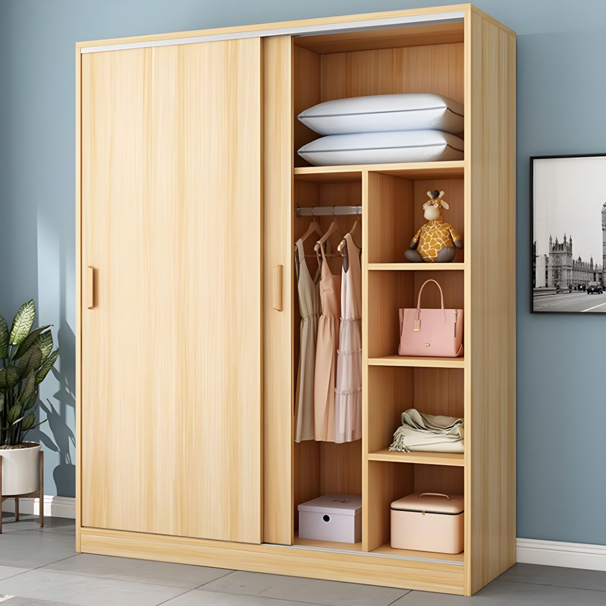 Top mẫu tủ quần áo âm tường cánh lùa đẹp đáng mua nhất hiện nay